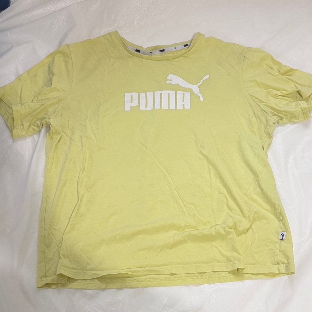 Puma Light Yellow Tee with White Logo